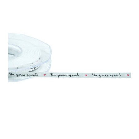 NASTRO GROS-GRAIN mm6x15mt STAMPA UN GIORNO SPECIALE