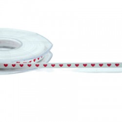 NASTRO GROS-GRAIN mm6x15mt STAMPA CUORI