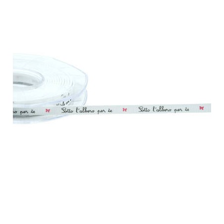 NASTRO GROS-GRAIN mm6x15mt STAMPA SOTTO L'ALBERO PER TE