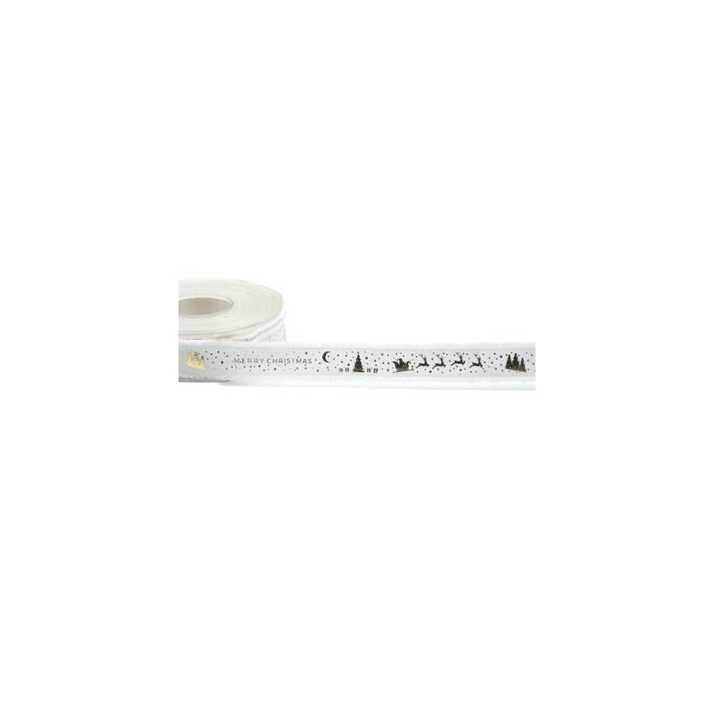 NASTRO SFRANGIATO STAMPA ORO A CALDO mm23x10mt