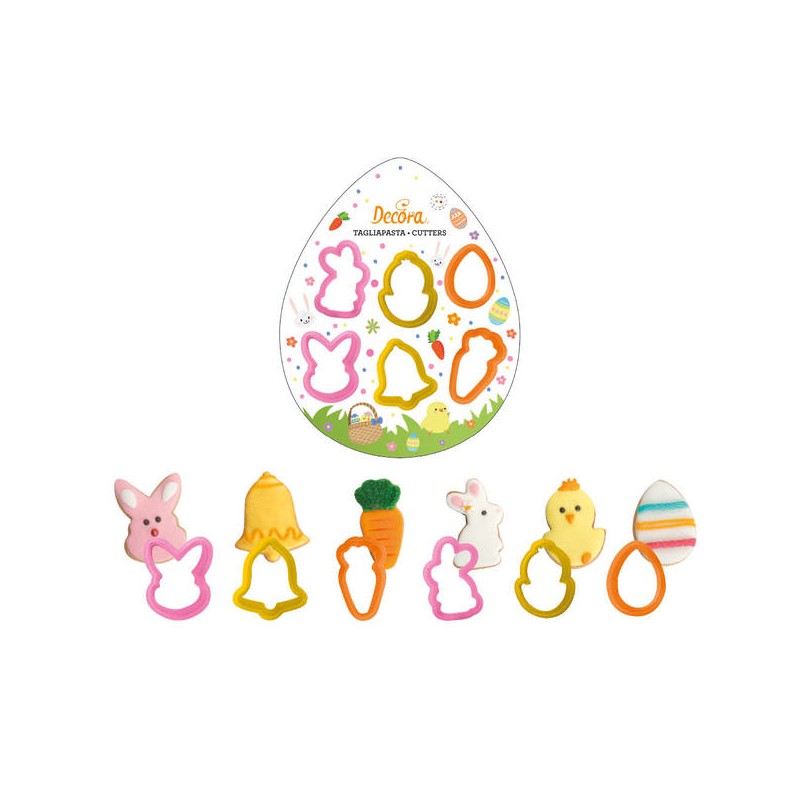 TAGLIAPASTA MINI EASTER PVC SET 6pz