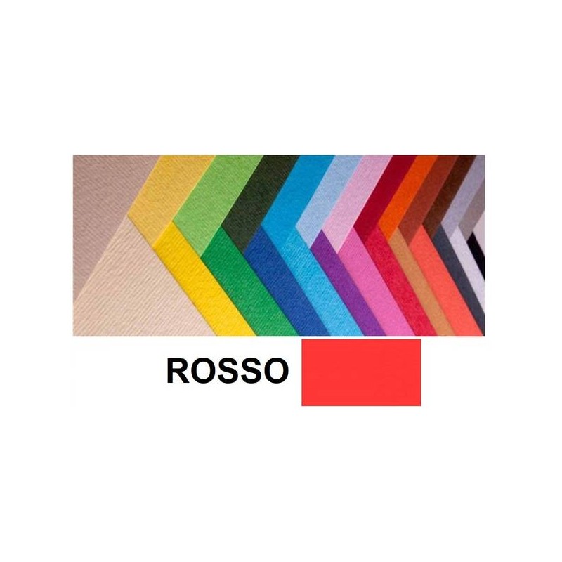 CARTONCINO BRISTOL 50x70cm 200gr ROSSO FABRIANO