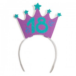 CORONCINA GLITTER 10x7cm 18 ANNI
