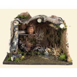 CAPANNA VUOTA CON ATTREZZO 33x18x24cm