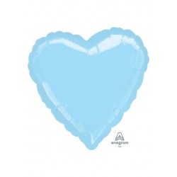 PALLONE MYLAR CUORE 45cm AZZURRO PASTELLO