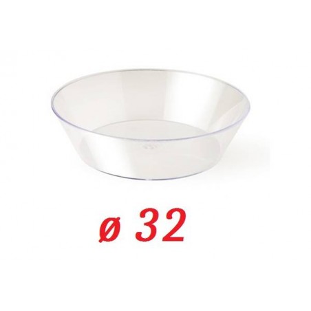 VASSOIO BAVARESE TRASPARENTE ø32x4,2cm 2600cc