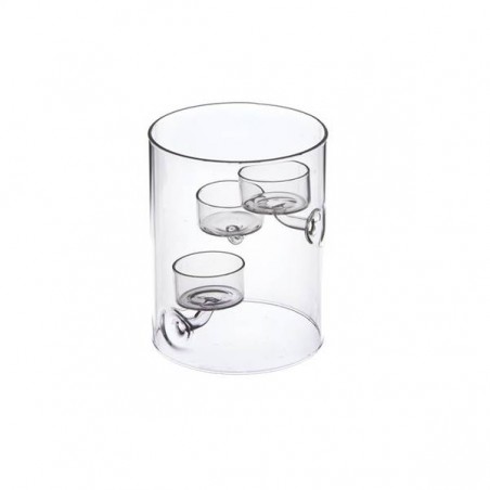 PORTA TEALIGH CILINDRO VETRO H.15cm ø12cm TL-CIL-H150
