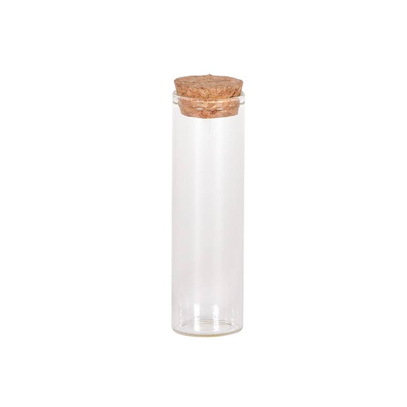 PROVETTA VETRO TAPPO SUGHERO H.10x3cm 6pz