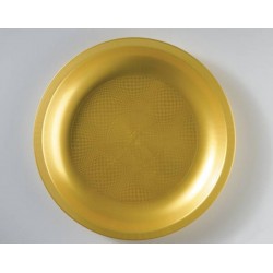 PIATTO PIANO ø22cm ORO 25pz
