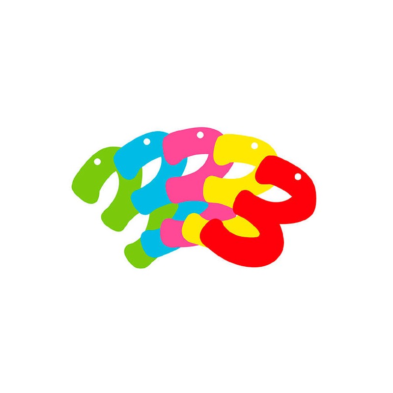 NUMERI 3 IN CARTA 12cm C/FILO 10pz