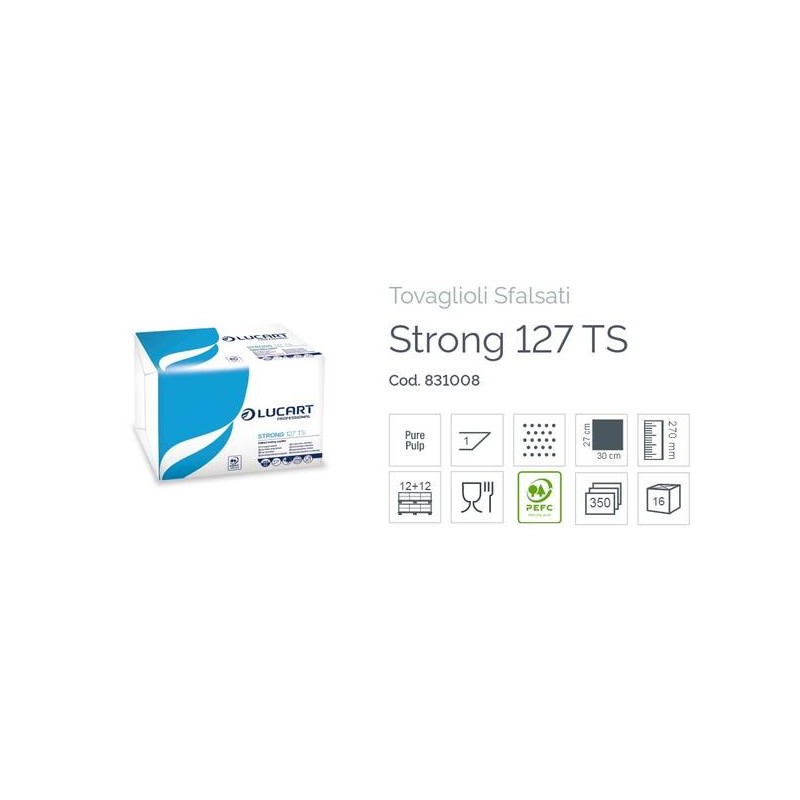 TOVAGLIOLI 27x30cm 1VELO SFALSATI 350pz STRONG LUCART 127T