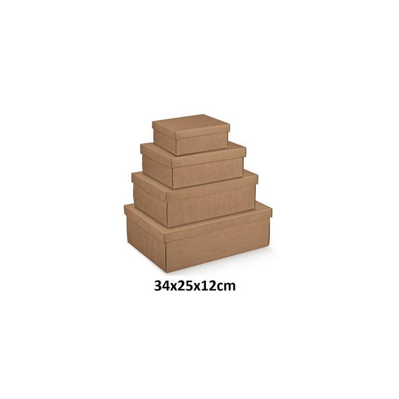 SCATOLA F/COPERCHIO EASY 34x25x12cm AVANA