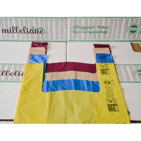 SHOPPER COMPOST MILLELIANE MEDIE 27+7+7x50cm gr.9 300pz BORDEAUX