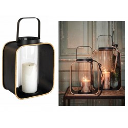 LANTERNA ZAVHAN 26cm NERO/ORO
