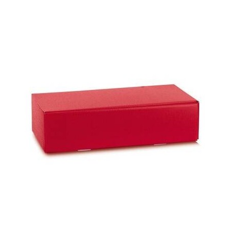 CANTINETTA 2 BOTTIGLIE 34x18,5x9cm FIBRA ROSSO