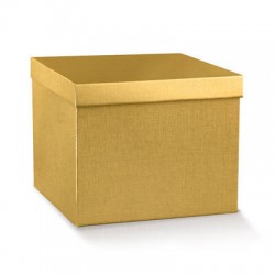 SCATOLA F/COPERCHIO 30x30x24cm FIBRA ORO