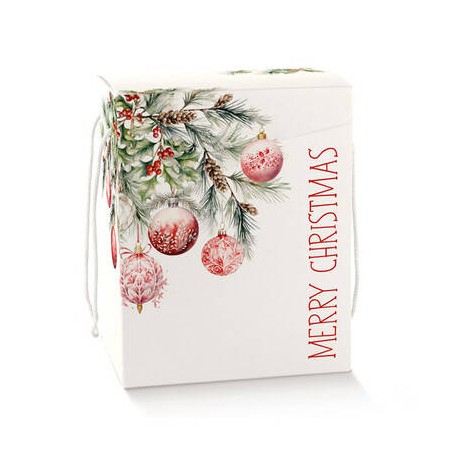 SCATOLA SEGRETO C/CORDINI 28x20x35cm ADDOBBI DI NATALE