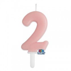CANDELINA NUMERO 2 TINY PLUMP ROSA BABY 7cm