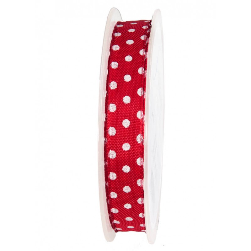 NASTRO DOTS mm15X20mt ROSSO