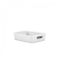 CESTO PVC ELEGANCE 25x19,5x6cm BIANCO M