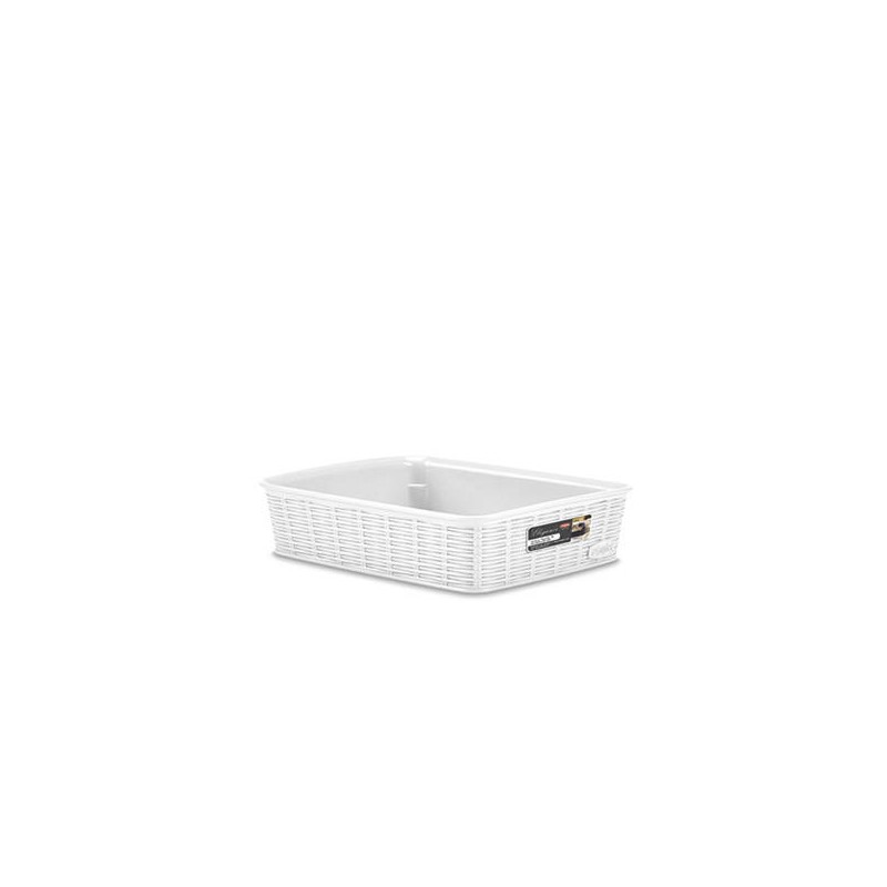 CESTO PVC ELEGANCE 25x19,5x6cm BIANCO M