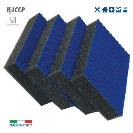 EVO SPONGE  SPUGNA ANTIGRAFFIO 13,6x9x2,6cm 4pz BLU