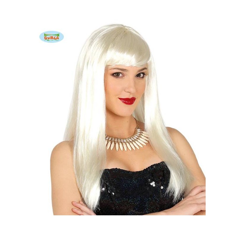 PARRUCCA LUNGA BIANCA C/FRANGIA