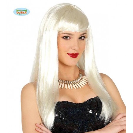 PARRUCCA LUNGA BIANCA C/FRANGIA