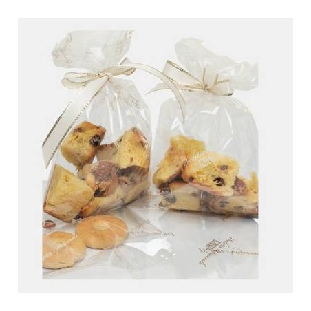 BUSTE CRYSTAL TRASPARENTI ALIMENTARI 20x32cm PRODOTTO ARTIGIANALE ORO 50pz