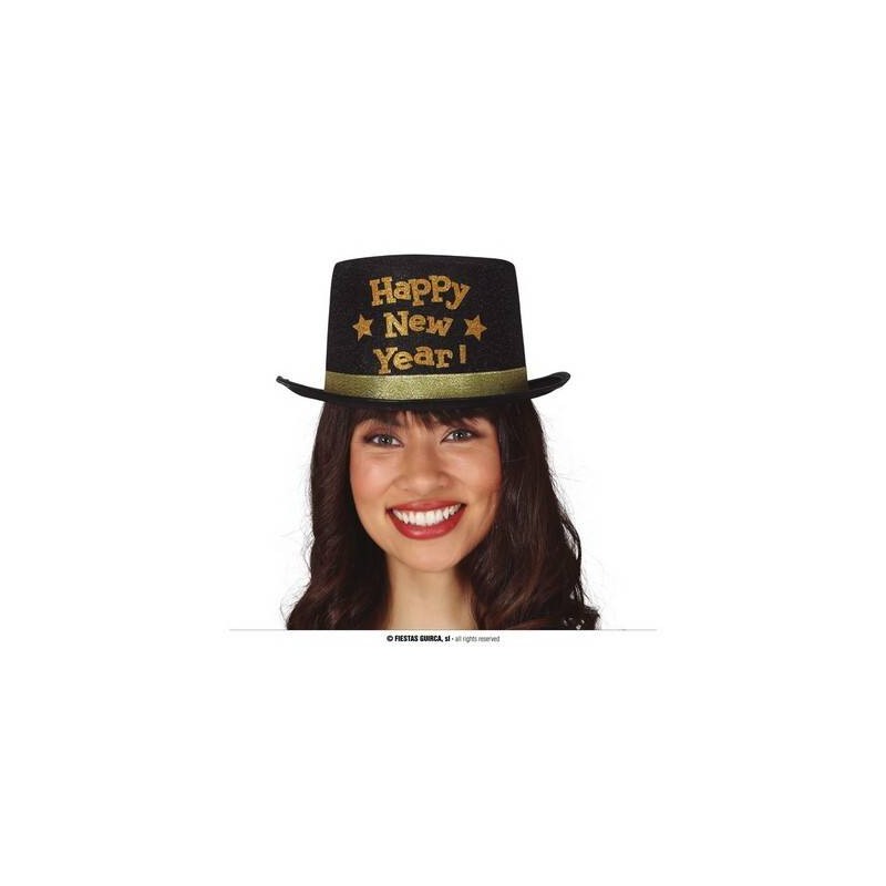 CILINDRO NERO HAPPY NEW YEAR