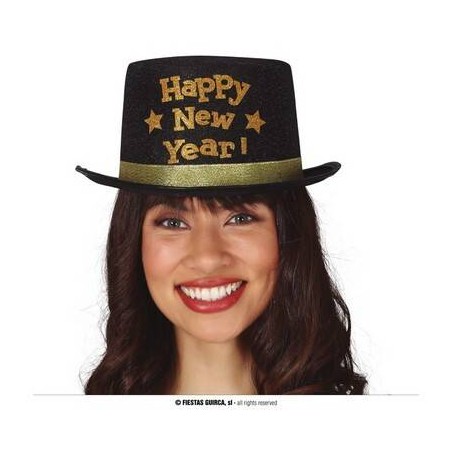 CILINDRO NERO HAPPY NEW YEAR