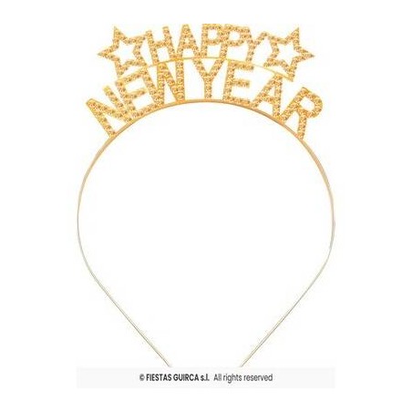 CERCHIETTO METALLO ORO HAPPY NEW YEAR