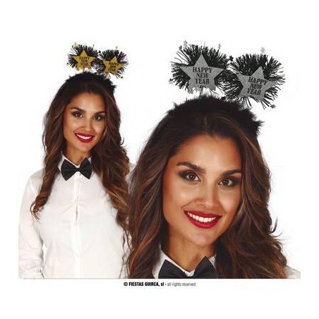 CERCHIETTO TIARA STELLE HAPPY NEW YEAR
