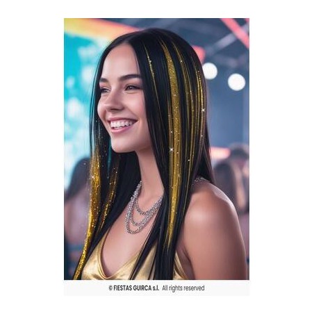 CIOCCHE CAPELLI METALLIZZATE ORO 3pz