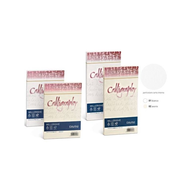 BUSTE MILLERIGHE 12x18 25PZ 100gr BIANCO