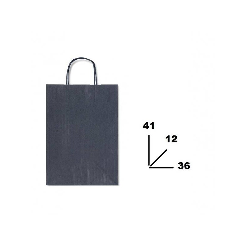 BORSA CARTA COLOR MIS.36+12x41cm BLU SCURO 561