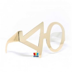 OCCHIALINI IN CARTA 40 ANNI ORO 6pz