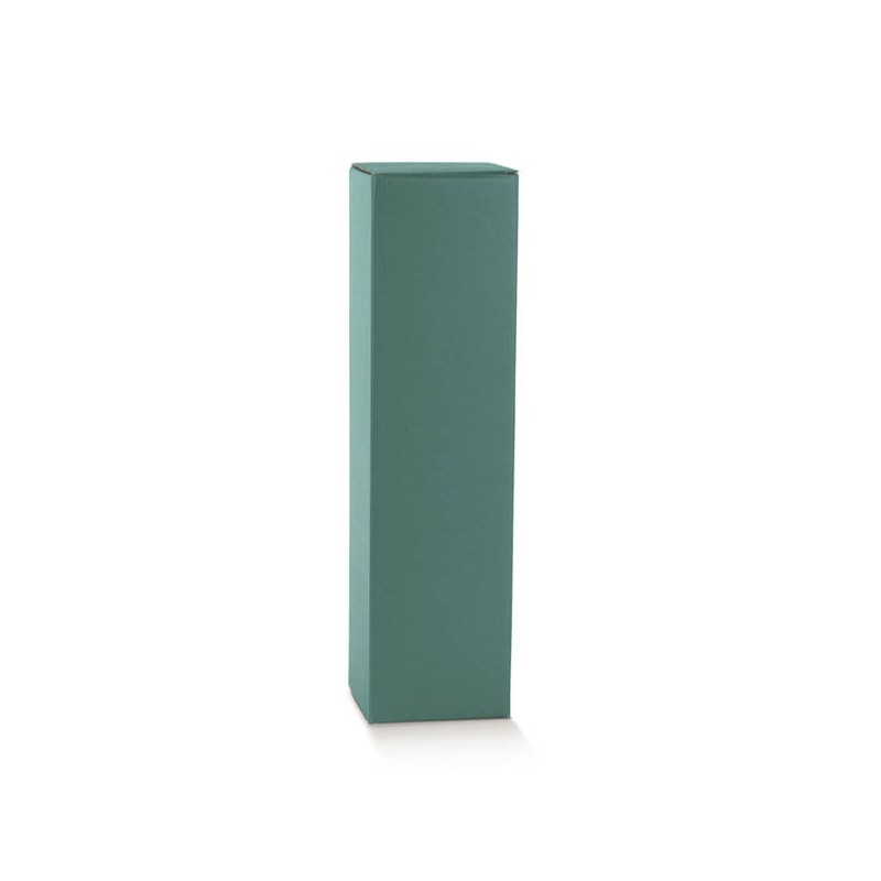 SCATOLA 1 BOTTIGLIA CHAMPAGNE 10X10X34cm FIBRA VERDE