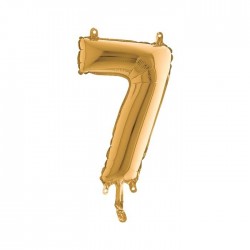 PALLONE NUMERO 7 MYLAR 36cm ORO