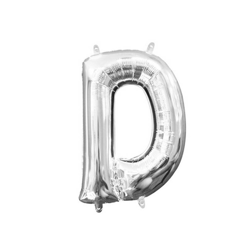 LETTERA D MYLAR SILVER 16 40cm