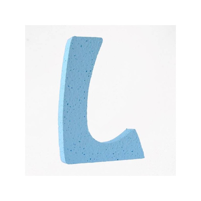 LETTERA POLISTIROLO PASTELLO mm120x90 L CELESTE