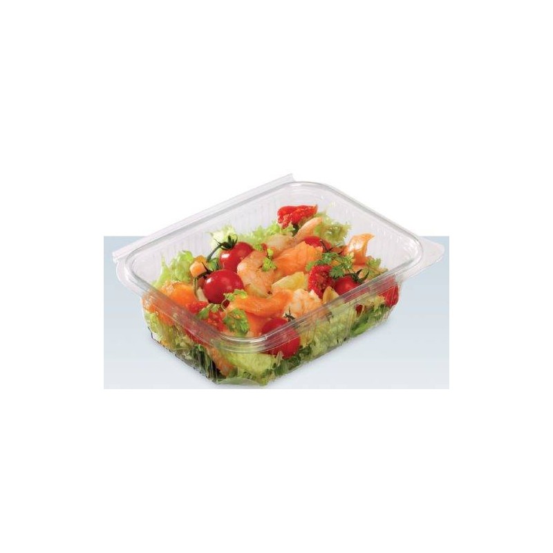 VASCHETTA RETTANGOLARE PET C/COP 1000cc 50pz 185x137x68mm