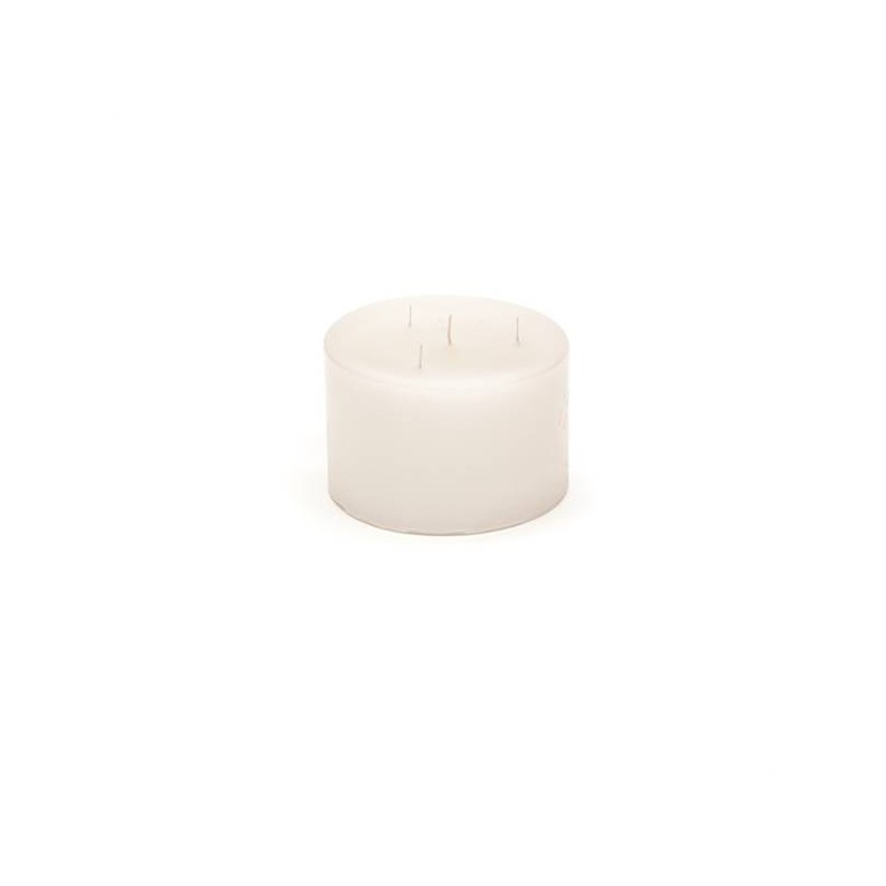 MOCCOLO TONDO CERA BIANCO 15x10cm RUSTICO