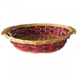 CESTO OVALE NATURAL ROSSO 38x28x10cm CEN02750