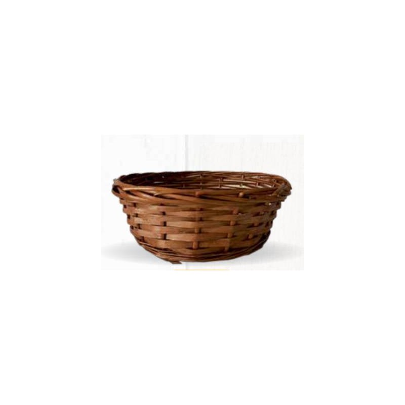 CESTO ROTONDO ø24x9cm MARRONE CEN01261