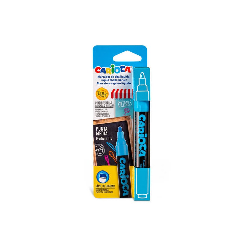 CARIOCA PENNARELLO GESSO LIQUIDO AZZURRO 1pz