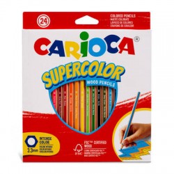 PASTELLI ESAGONALI CARIOCA SUPERCOLOR 24pz