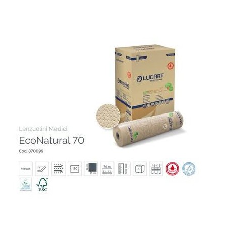 LENZUOLINO CARTA D.V. LUCART PROFESSIONAL ECONATURAL 70 H.59cm 70mt