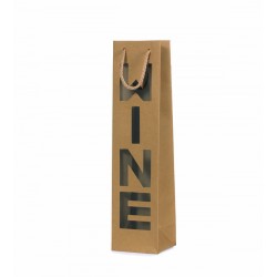 SHOPPER CARTA WINE 12x12x41cm KRAFT NATURE AVANA