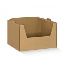 CESTA CASSETTA CARTONE AVANA IMPILABILE 59x39x25cm